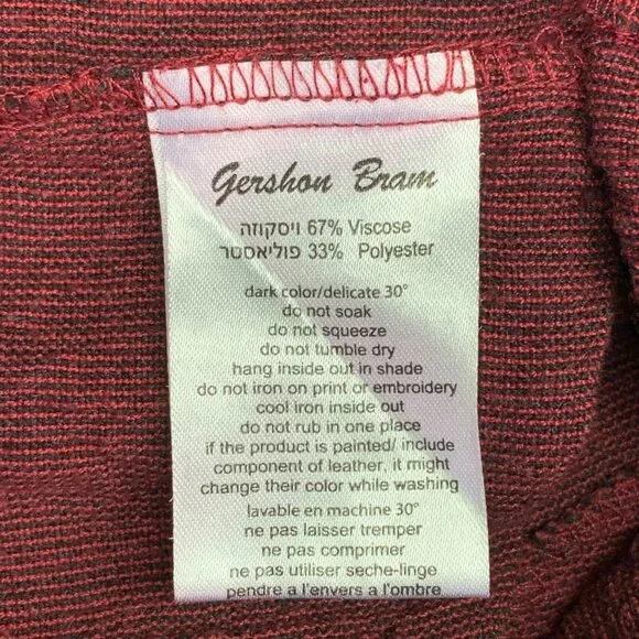 Gershon Bram Women's Lagenlook Crinkle Cropped Wide Leg Pull On Pants Size‎ L - Picture 8 of 13